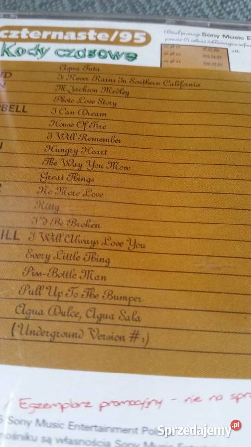 Promo cd czternaste95 1995 Sony MusicMJM