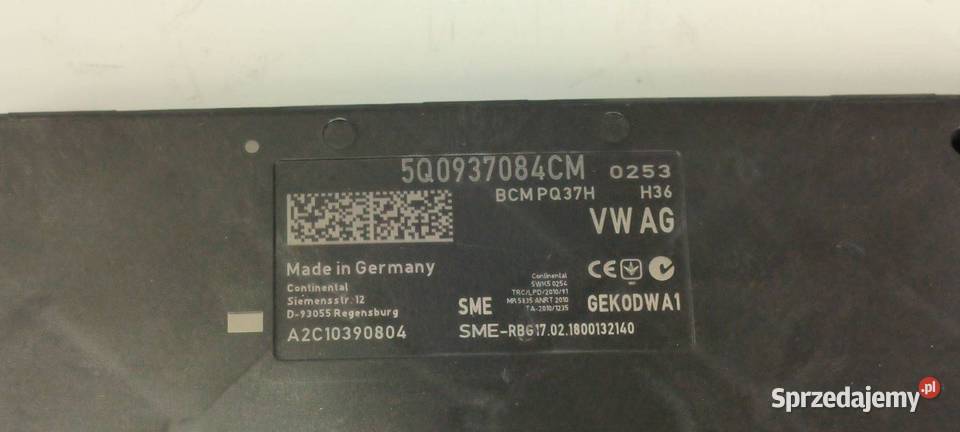 MODUŁ SKODA OCTAVIA III 5Q0937084