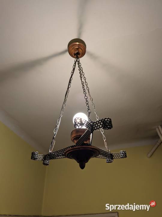 Lampa wisząca Żyrandol ręcznie robiony barwa Łódź