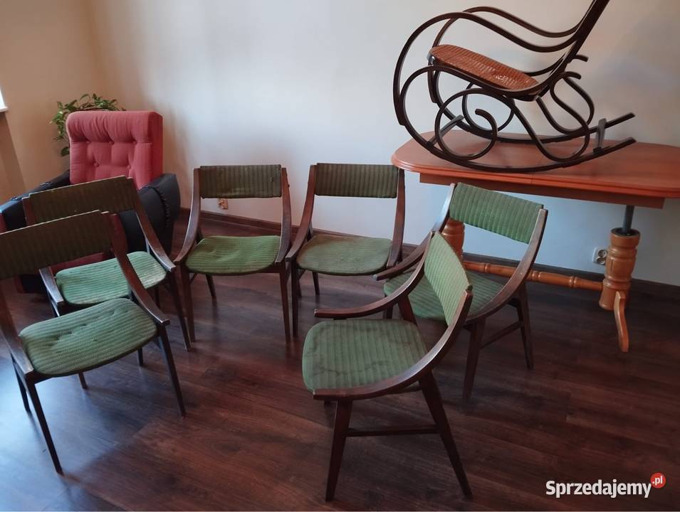 Kultowe krzesla SKOCZEK Stan 6 sztuk J Kedziorek łódzkie