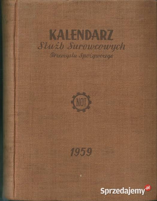 Kalendarz służb surowcowych1959