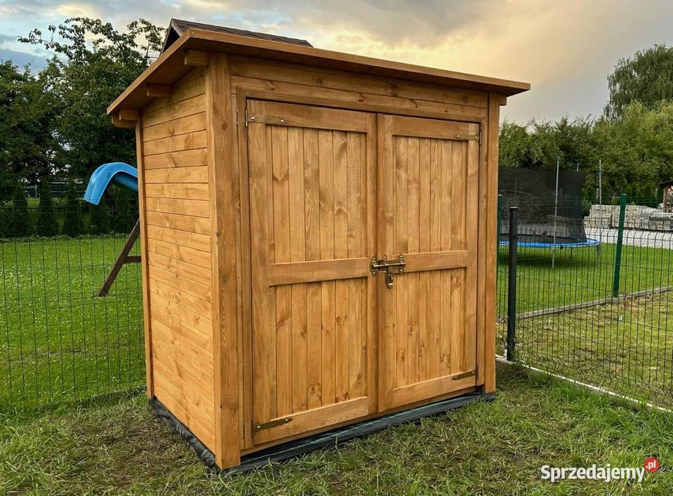 Domek narzędziowy drewniany 2 x 15m z podwójnymi Kalety sprzedam