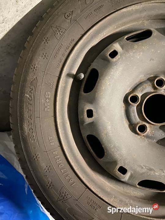 Opony zimowe z FELGAMI 16570 R14 Dunlop Winter 14cale Kraków