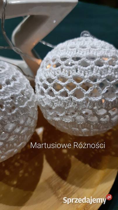 Bombki szydełkowe 8 zestaw 4 sztuki Suwałki