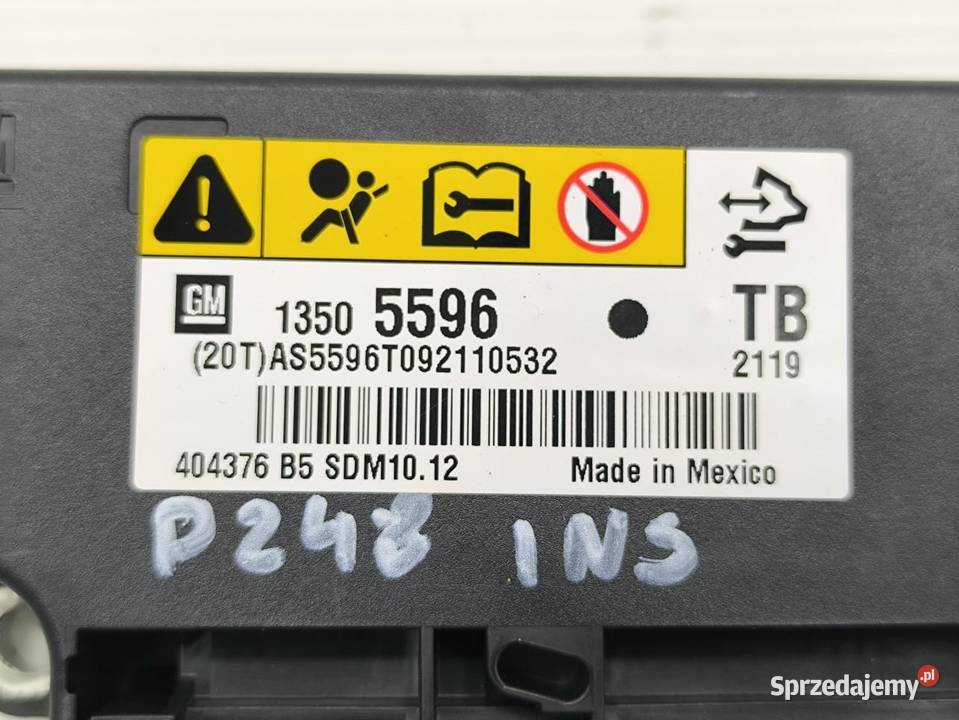 MODUŁ PODUSZEK AIRBAG OPEL INSIGNIA A 13505596