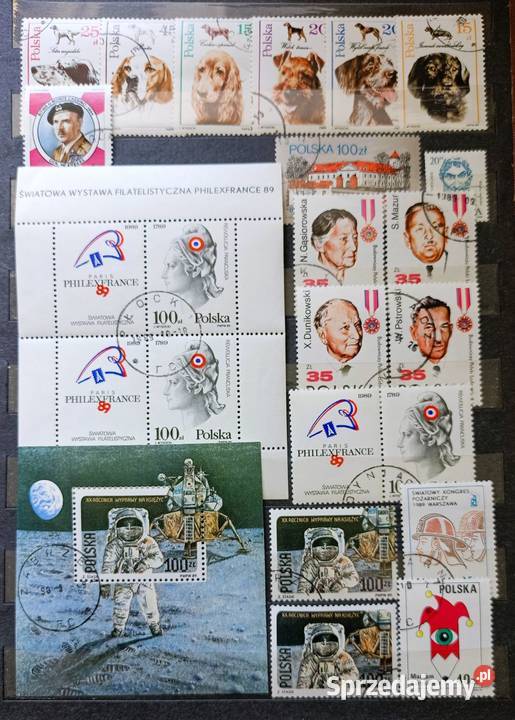 Znaczki polskie rocznik 1989 kasowany Leźnica Wielka-Osiedle