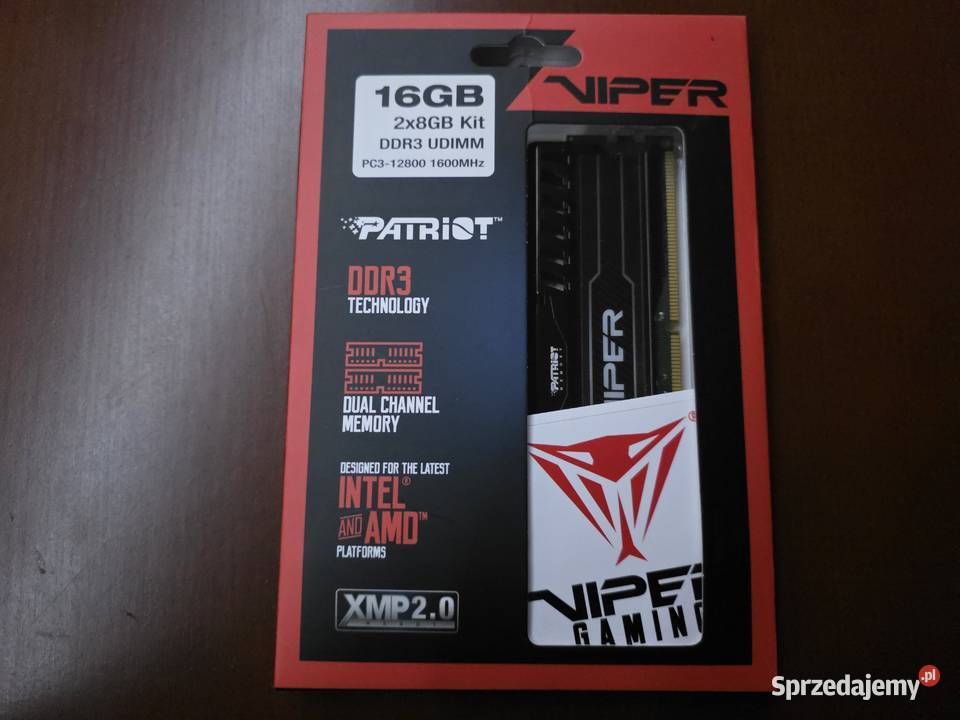 Pamięć RAM Patriot Viper 3 2x8GB DDR3 1600MHz Pamięci