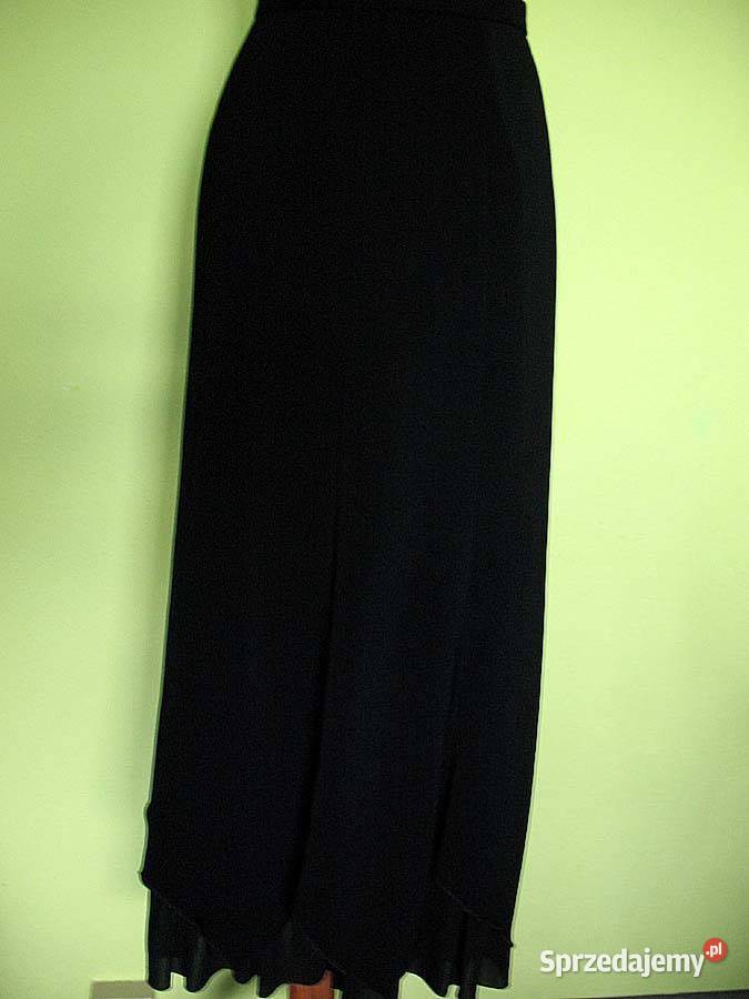 Spódnica elegancka czarna maxi 46 3XL pas 94