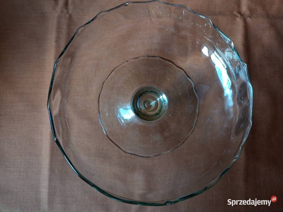 Szklana patera na nóżce śląskie sprzedam