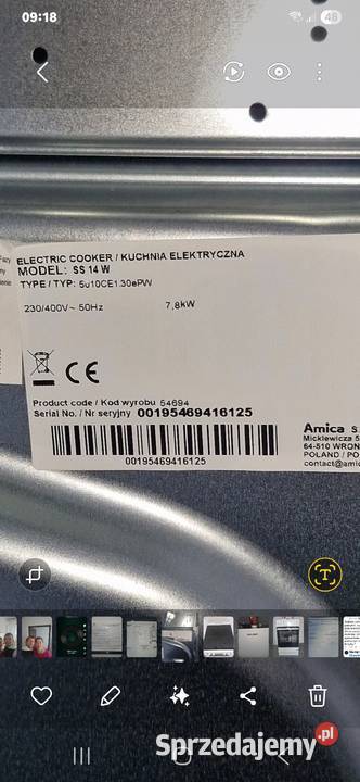 Kuchenka elektryczna AMICA Warszawa