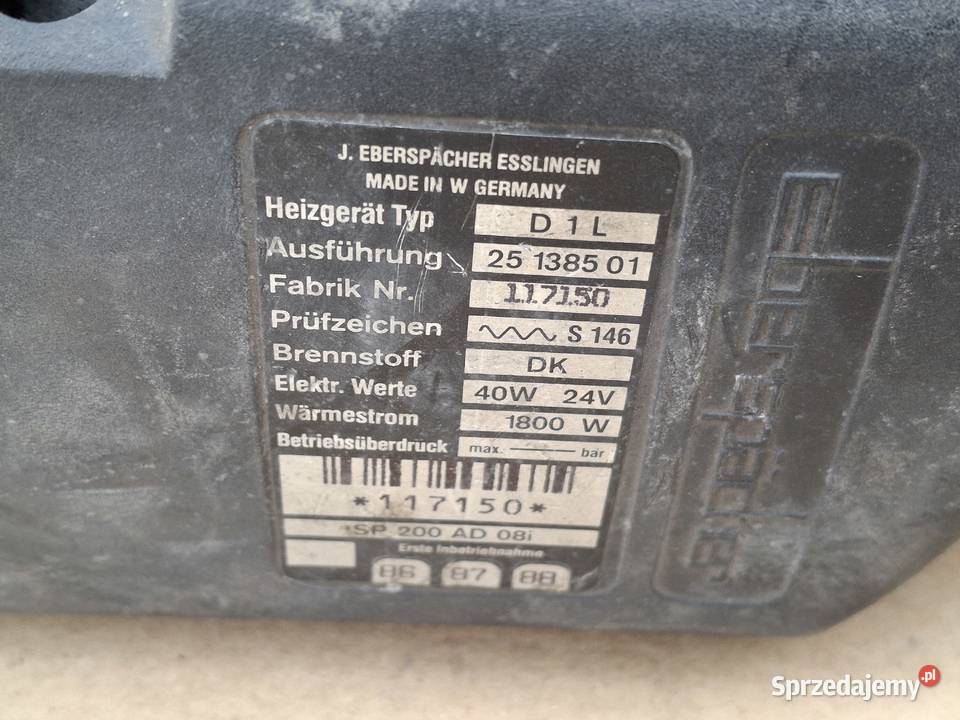 WEBASTO EBERSPAECHER PAKIET 10 ZESTAW HURT ciężarowe lubuskie Bieleń