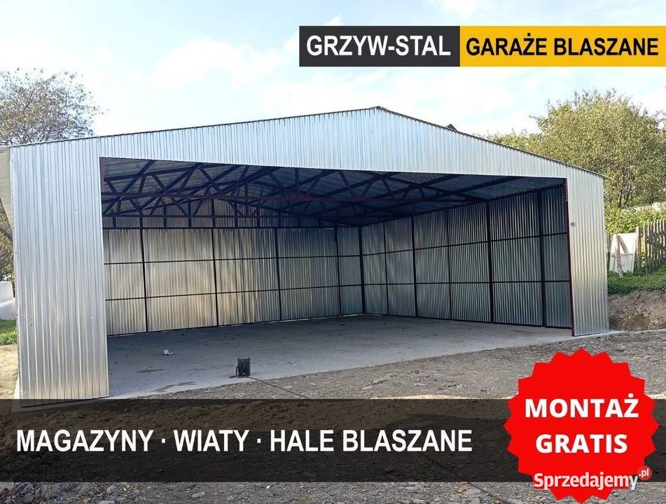 A53 Garaż Blaszany Otwarty Hala Zadaszona Wiata blacha Żary