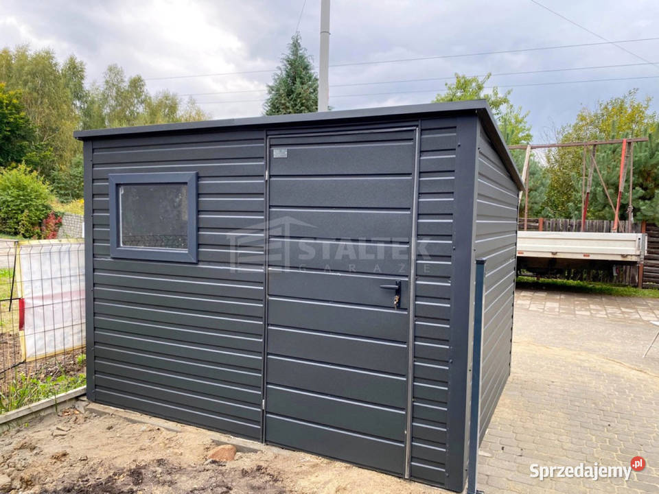 Schowek domek ogrodowy 282 drzwi okno antracyt Domki narzędziowe Międzyrzecz