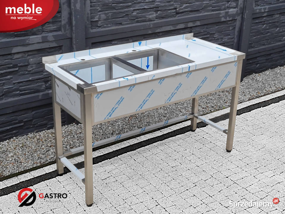 Zlew gastronomiczny 2 komorowy bez półki komora Ostrów Wielkopolski sprzedam