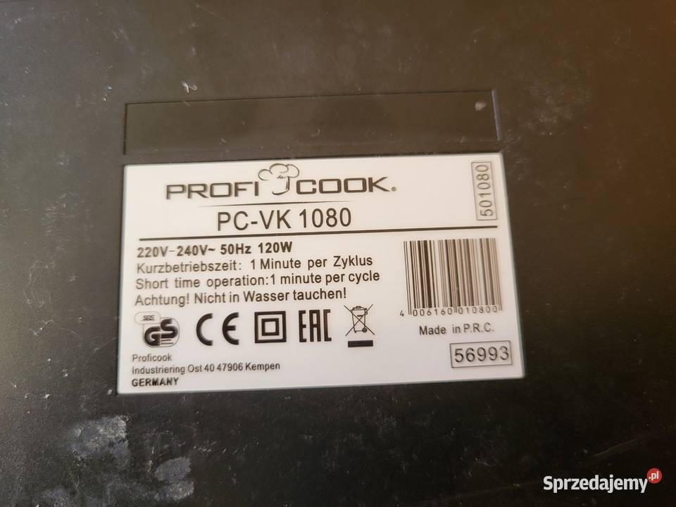 Zgrzewarka próżniowa Profi Cook PCVK 1080 Rzeszów
