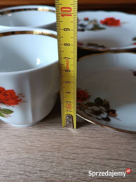 Filiżanki porcelanowe z talerzykami Gorlice