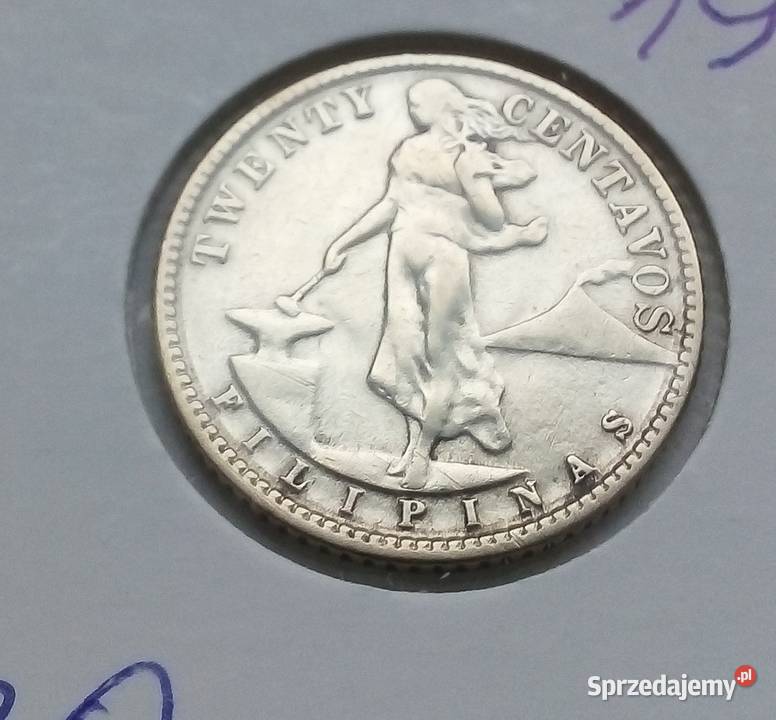 FILIPINY20 CENTAVOS 1945 r SREBRO 0765 ŁADNA Legionowo