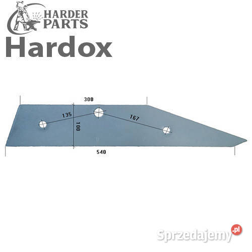 Płoza krótka HARDOX 21415L części do pługa nieuszkodzony Suwałki sprzedam