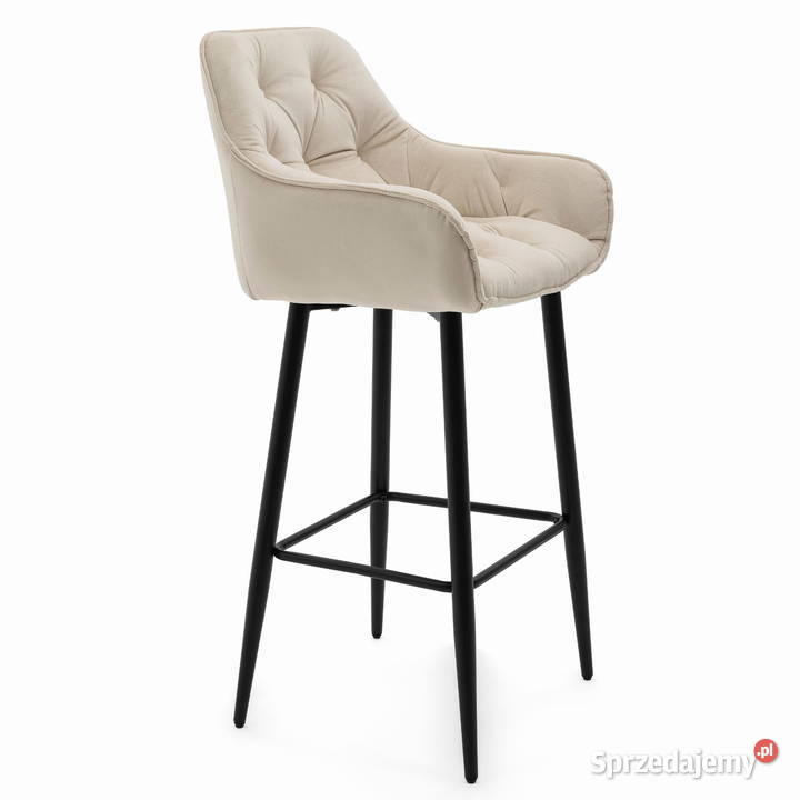 Jasnobeżowy Hoker Tapicerowany Siena Wysyłka 24H 107cm Meble Tarchały Małe