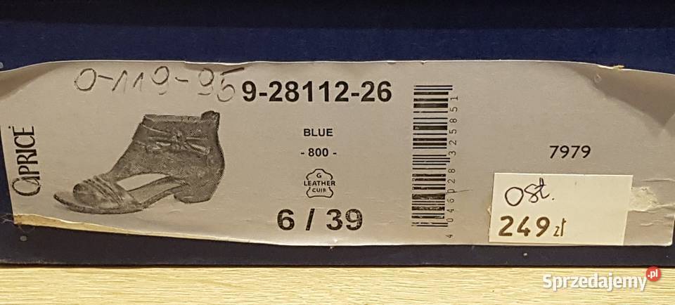 Piękne sandały Caprice skóra naturalna R 39 Komorniki
