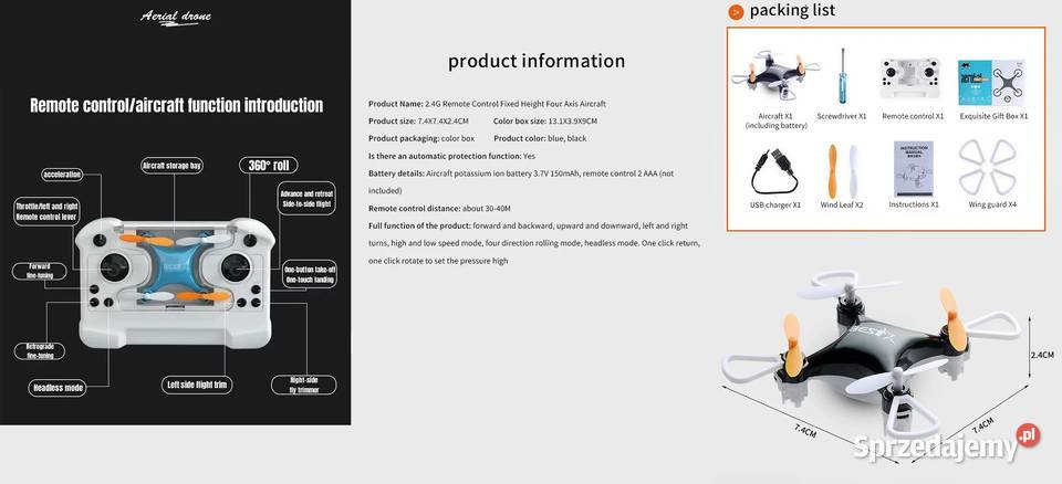 Dron Mini zdalnie sterowany Nowa zabawka Zdalnie sterowane Bydgoszcz