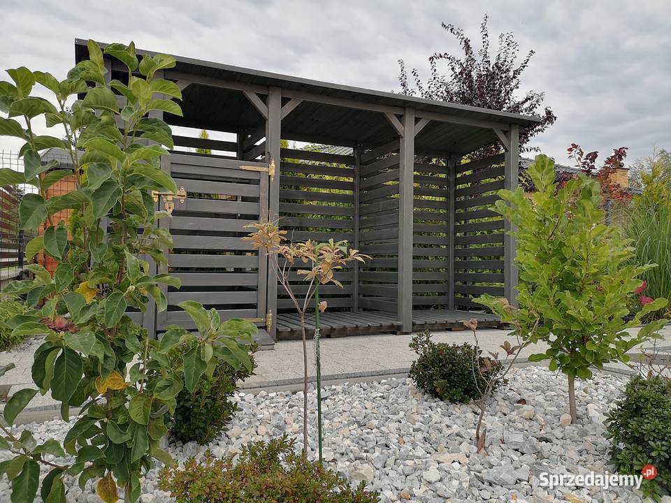 Drewutnia zadaszenie na kosz wiata SOLIDNA