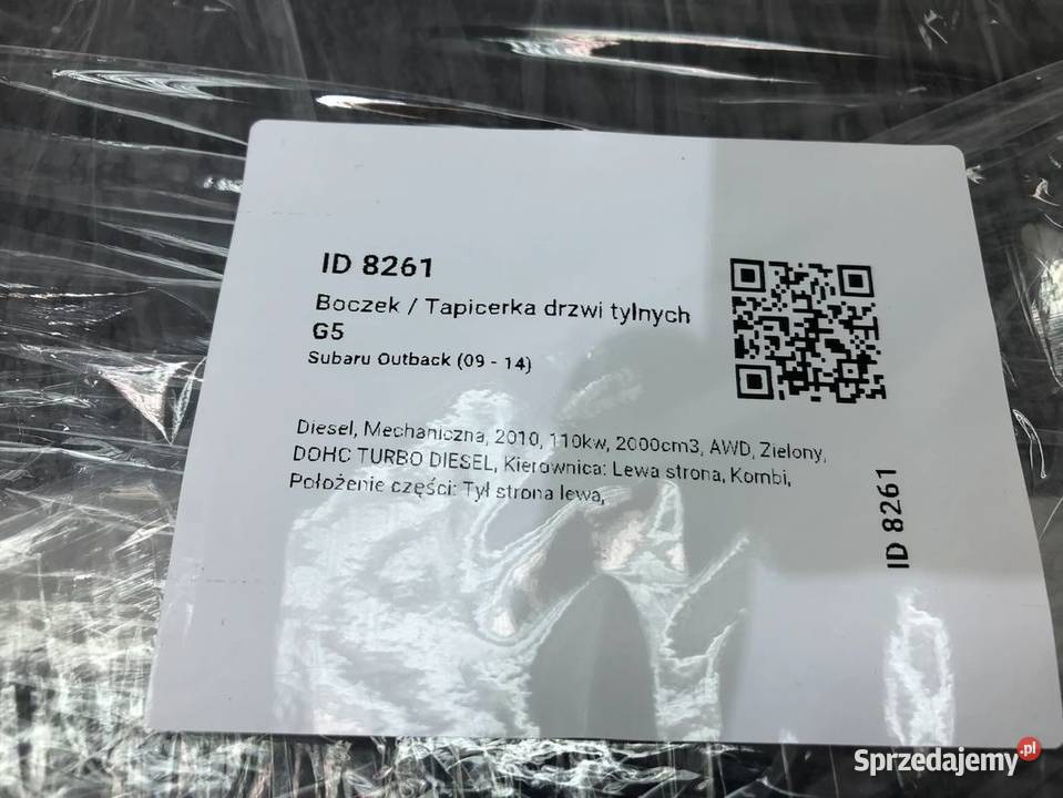 SUBARU OUTBACK IV 4 2010R TAPICERKA BOCZEK DRZWI świętokrzyskie Skarżysko-Kamienna