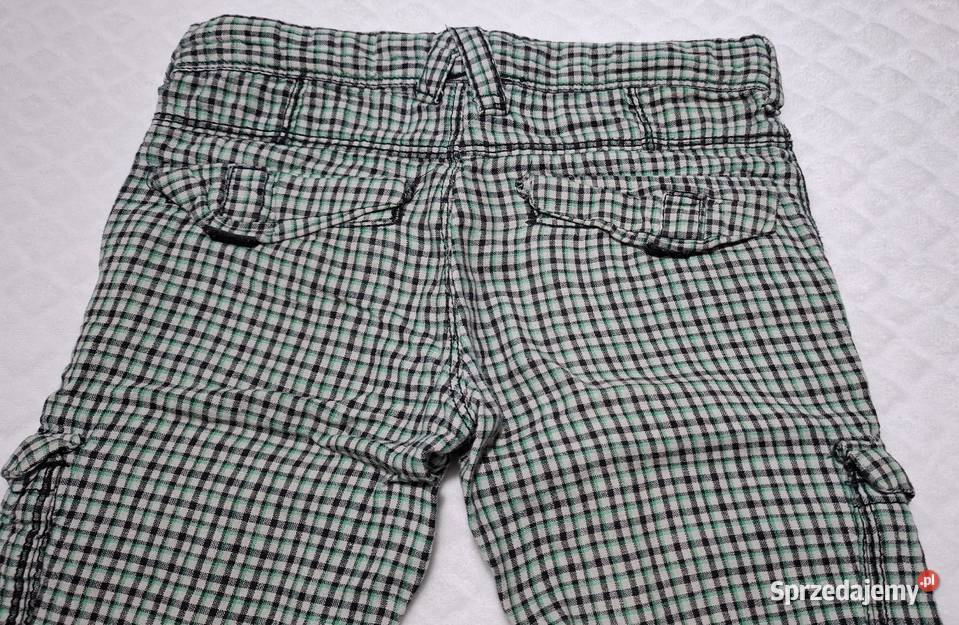 Krótkie spodenki chłopięce w kratkę Okaidi 114 6 6 lat+ Czeladź