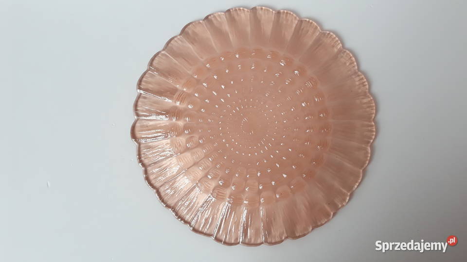 Talerz Cora ok 235 Ząbkowice kolorowe szkło PRL Dąbrowa Górnicza