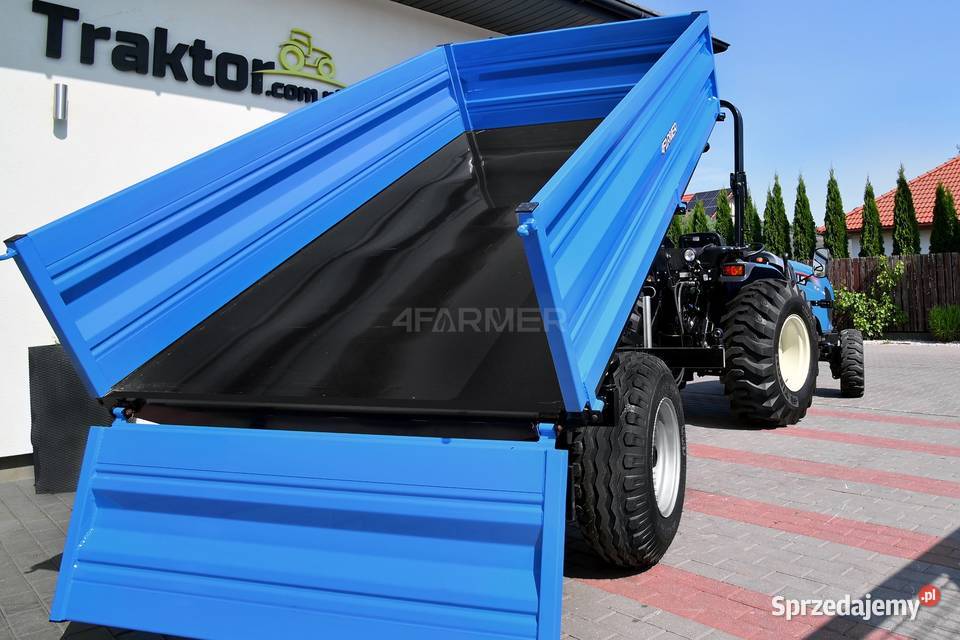 Przyczepa rolnicza jednoosiowa 2T z kiprem i