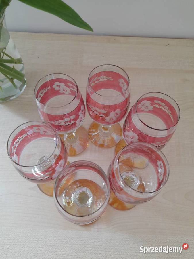 Kieliszki kryształowe Bohemia z czasów PRLu Bogatynia