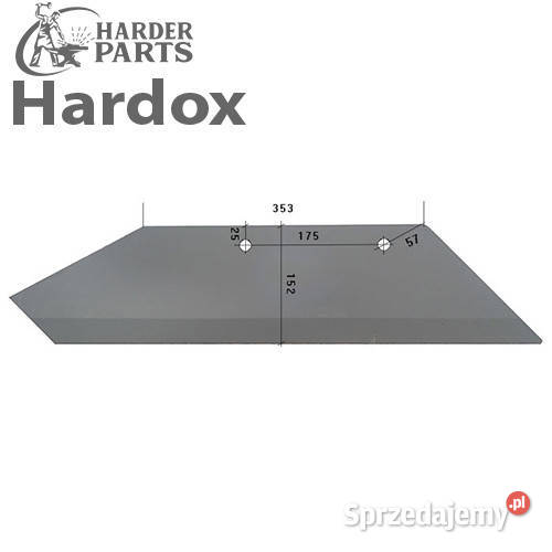 Lemiesz 300hektarów HARDOX 35044P części do