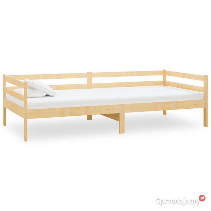 Łóżko dzienne z materacem lite drewno sosnowe 98cm Warszawa