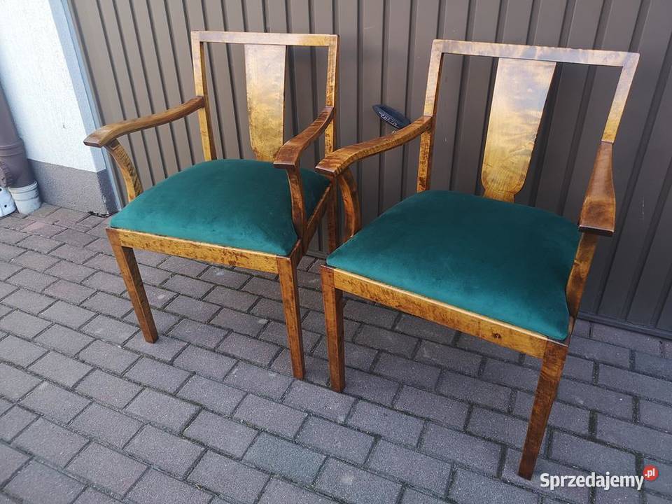 Fotele ARTDECO Politura Gabinetowe Stare Antyk Swarzędz