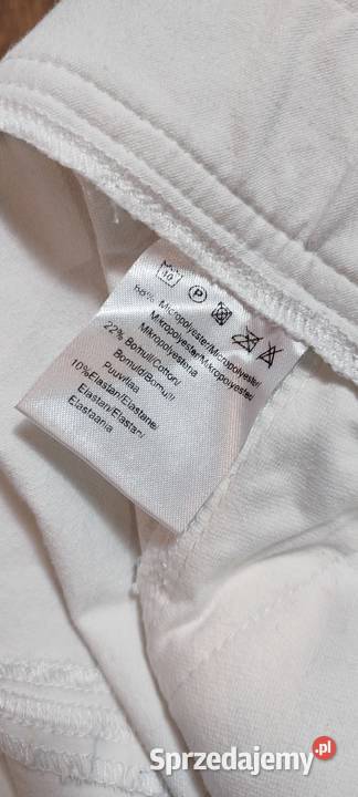 CRW damskie białe bryczesy rozmiar 44 elastyczne Sport i Wypoczynek Jasień