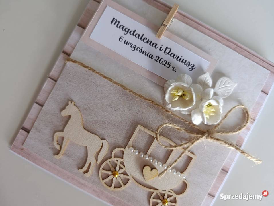 Personalizowana kartka ślubna ręcznie wykonana łódzkie Łódź sprzedam