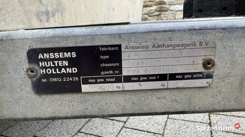 Przyczepa ciężarowa dwuosiowa DMC 2000 Klimkówka