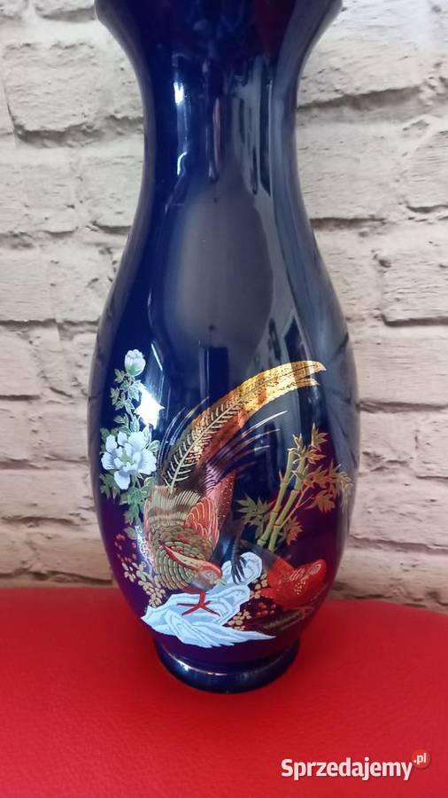 Wazon kobaltowy zdobiony złotem Warszawa