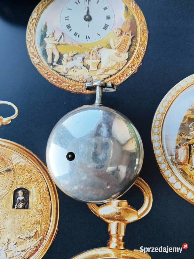 J Miller Srebrny zegarek kieszonkowy 1760 wielkopolskie Wagowo