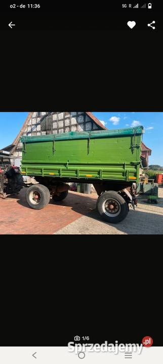 Przyczepa wywrotka dmc 16 Przyczepy rolnicze Małomierzyce sprzedam
