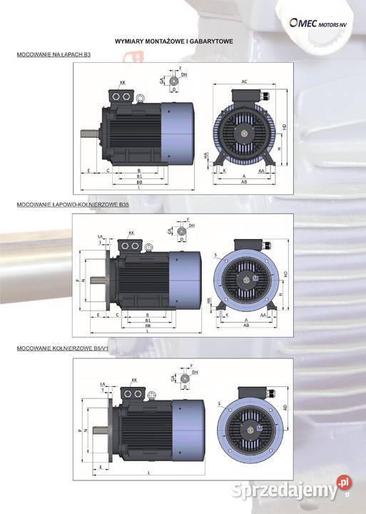 silnik elektryczny 30kW 1400obr 3fazowy 200B35 Pigża