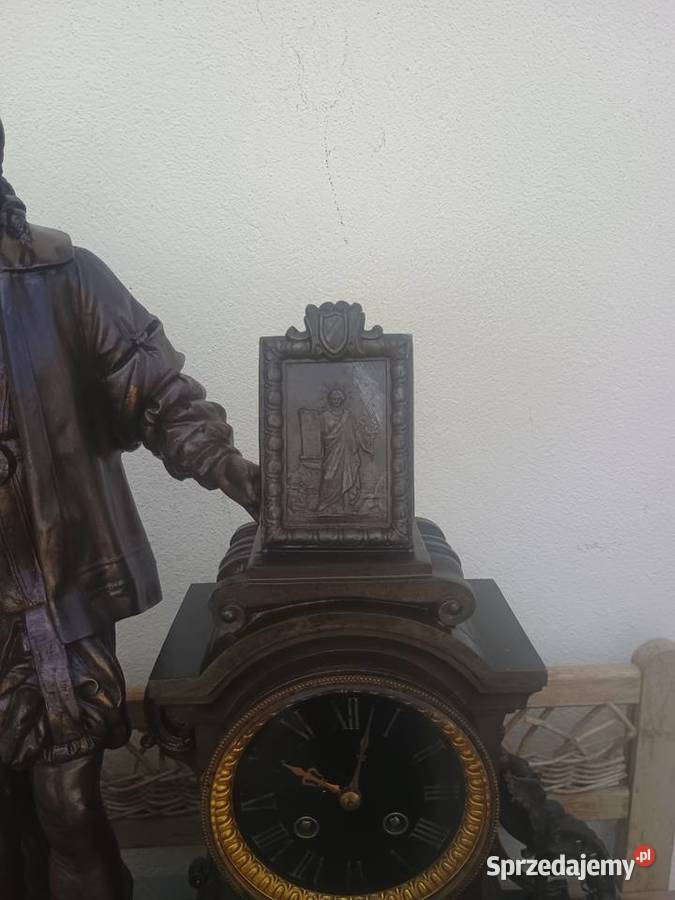 Kominkowy zegar marmurowy francuski podkarpackie