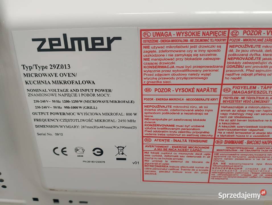 Kuchenka mikrofalowa Zelmer 29Z013 dolnośląskie