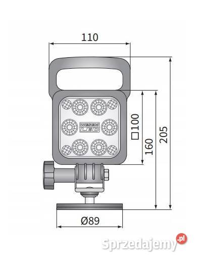 Lampa robocza LED 2500 lm przewód 8m magnes Łęczna sprzedam