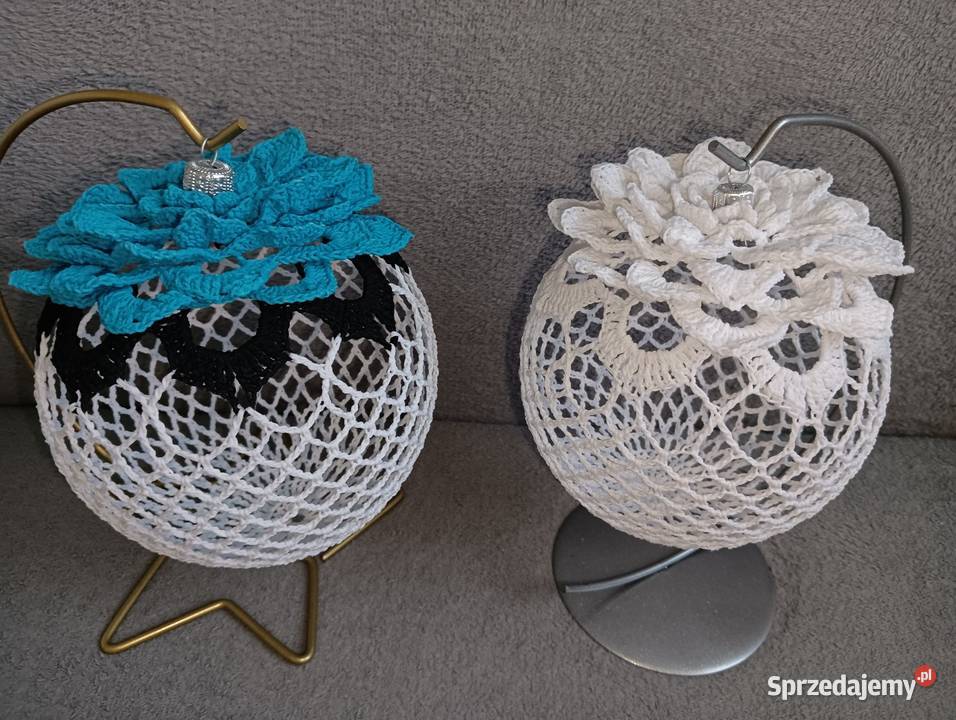 Bombki szydełkowe kwiat lubelskie Lublin