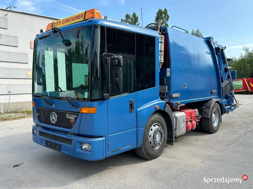 Mercedes Econic 1829 śmieciarka dwuosiowa NTM Nowiny