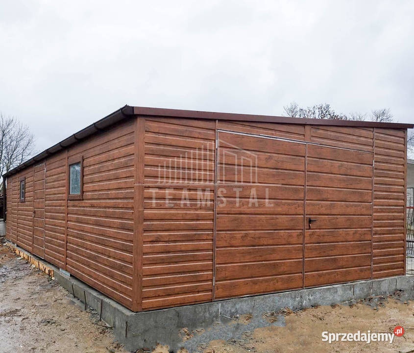 Garaż Blaszany 5x11 Brama dwuskrzydłowa 2x drzwi Pabianice