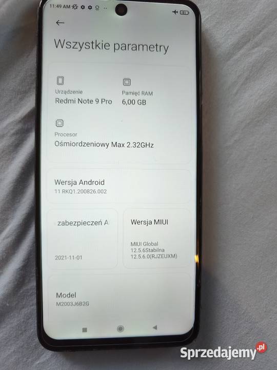 Redmi note 9 pro 6 64 uszkodzone plecy lubelskie Lublin