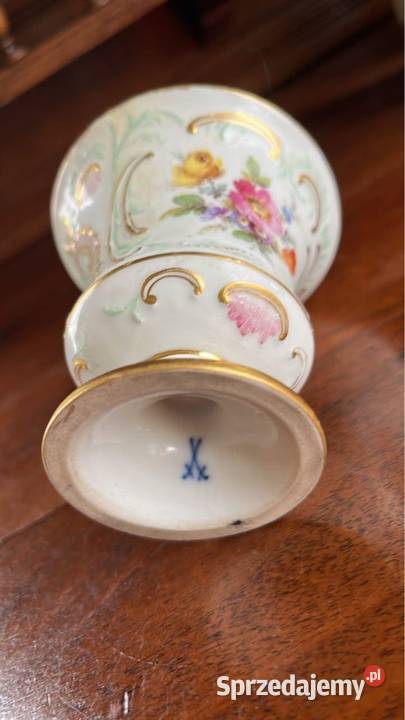 Wazon na stopie Syg MeissenMisnia Ręcznie pomorskie