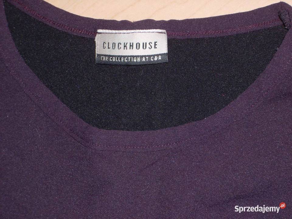 CA bakłażanowa Bluzka Podwójna 38 40 długi Nowy Sącz